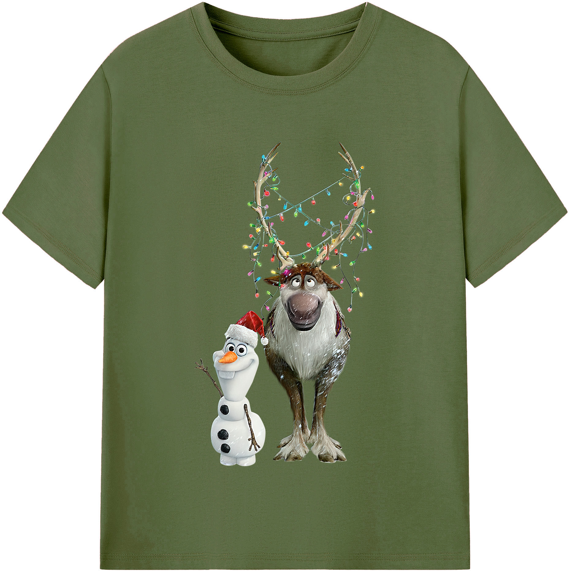 （画像用） アナと雪の女王 アンナ エルサ Frozen Anna Elsa 綿100％半袖Tシャツ（フロントプリント）